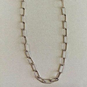 CAROLYN POLLACK American West Sterling 20" PAPERCLIP Chain Necklace QVC SOLD OUT
